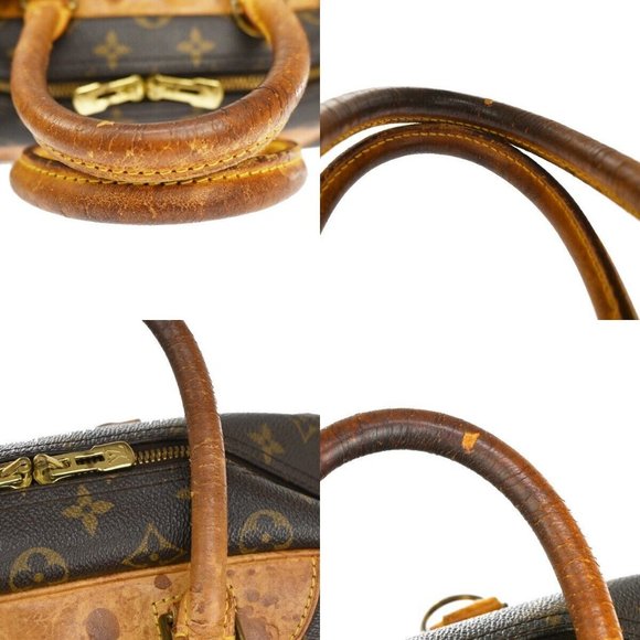 LOUIS VUITTON LV Logo Deauville Hand Bag Monogram Leather Brown - Picture 8 of 15